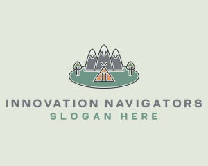 Snowy Mountain Tent logo design