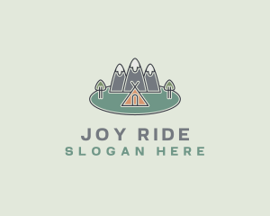 Snowy Mountain Tent logo design