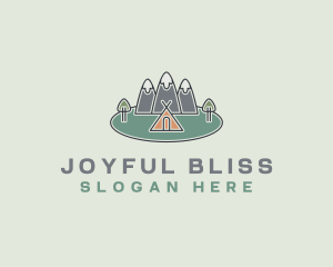 Snowy Mountain Tent logo design