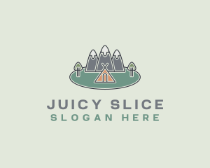 Snowy Mountain Tent logo design