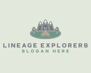 Snowy Mountain Tent logo design