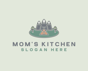 Snowy Mountain Tent logo design