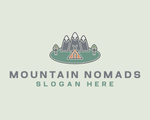 Snowy Mountain Tent logo design