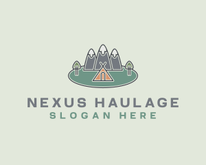 Snowy Mountain Tent logo design