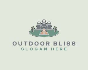 Snowy Mountain Tent logo design