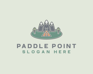 Snowy Mountain Tent logo design