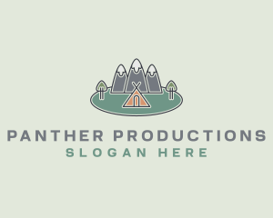 Snowy Mountain Tent logo design