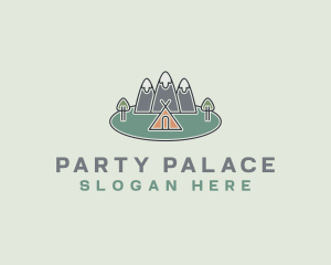 Snowy Mountain Tent logo design