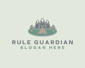 Snowy Mountain Tent logo design