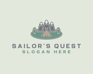 Snowy Mountain Tent logo design