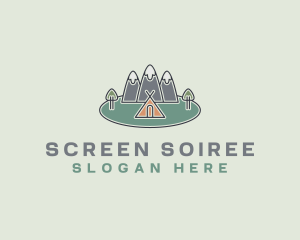 Snowy Mountain Tent logo design