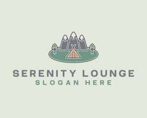 Snowy Mountain Tent logo design