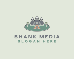 Snowy Mountain Tent logo design