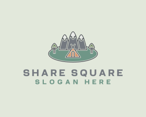 Snowy Mountain Tent logo design