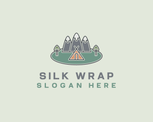 Snowy Mountain Tent logo design