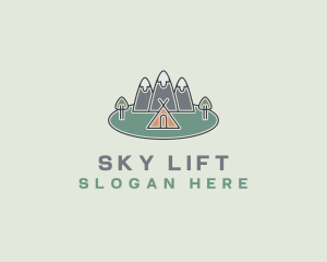 Snowy Mountain Tent logo design