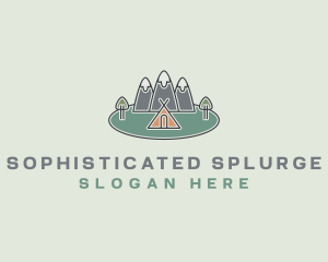 Snowy Mountain Tent logo design