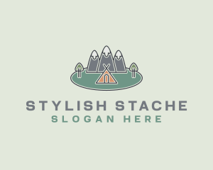 Snowy Mountain Tent logo design