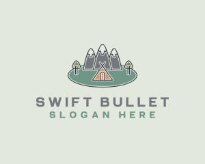 Snowy Mountain Tent logo design