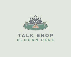 Snowy Mountain Tent logo design