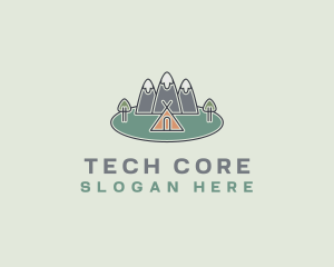 Snowy Mountain Tent logo design