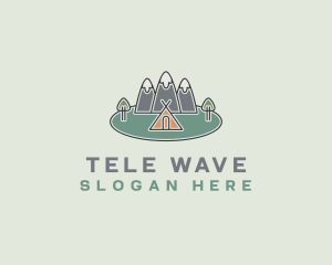 Snowy Mountain Tent logo design