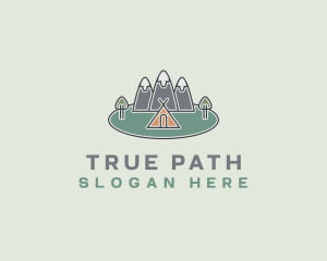 Snowy Mountain Tent logo design