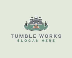 Snowy Mountain Tent logo design