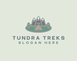 Snowy Mountain Tent logo design