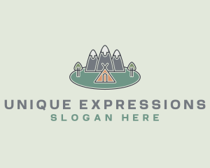 Snowy Mountain Tent logo design