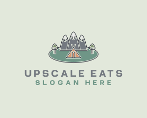 Snowy Mountain Tent logo design