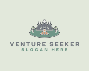 Snowy Mountain Tent logo design