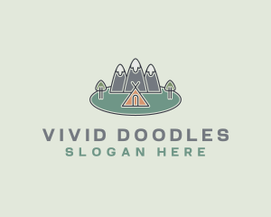 Snowy Mountain Tent logo design