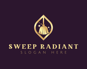 Cleaning Mop Broom logo design