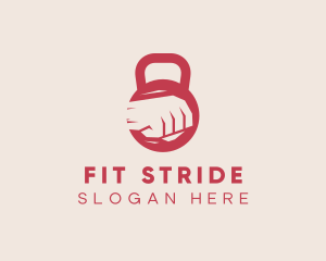 Fist Kettlebell Fitness logo design