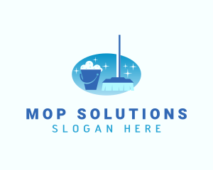 Mop Bucket Housekeeping logo design