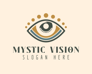 Mystics Tarot Eye logo design