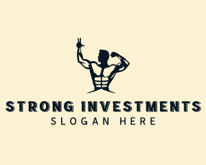 Strong Muscular Man logo