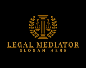 Legal Pillar Scale logo design