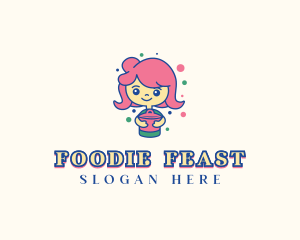 Restaurant Foodie Girl logo design