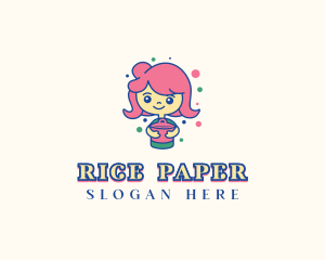 Restaurant Foodie Girl logo design