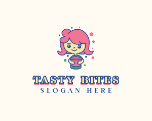 Restaurant Foodie Girl logo design