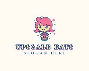 Restaurant Foodie Girl logo design