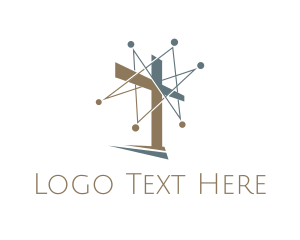 Networking - Religion Cross Network logo design