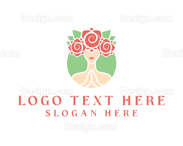 Rose Woman Meditation Logo