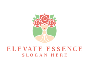 Rose Woman Meditation Logo