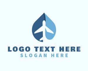 Blue  Airplane Courier Service logo