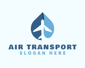 Blue  Airplane Courier Service logo design