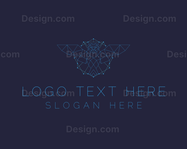 Geometric Owl Constellation Logo