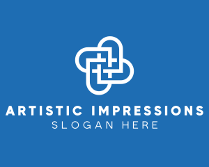 Abstract Medical Cross logo design